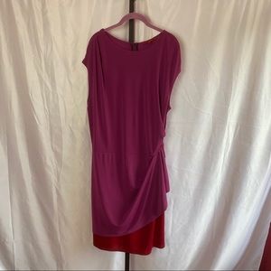 Narciso Rodriguez Pink & Burgundy Dress, size XL